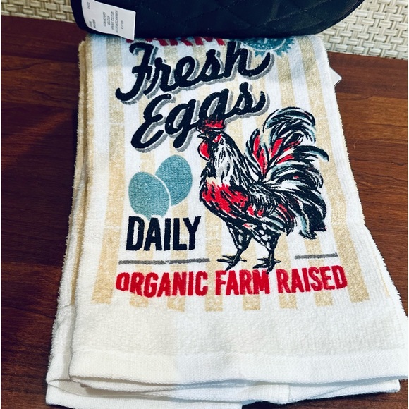 🌟HP🌟Rooster Kitchen Pot Holder & Towel Set by Trueliving - Picture 2 of 9